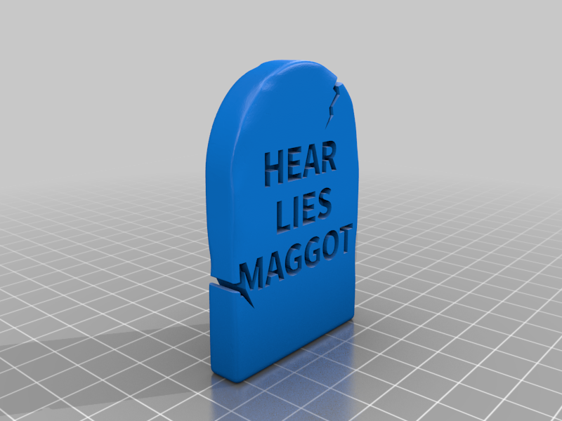Here lies maggot - Grave Stone for Halloween!