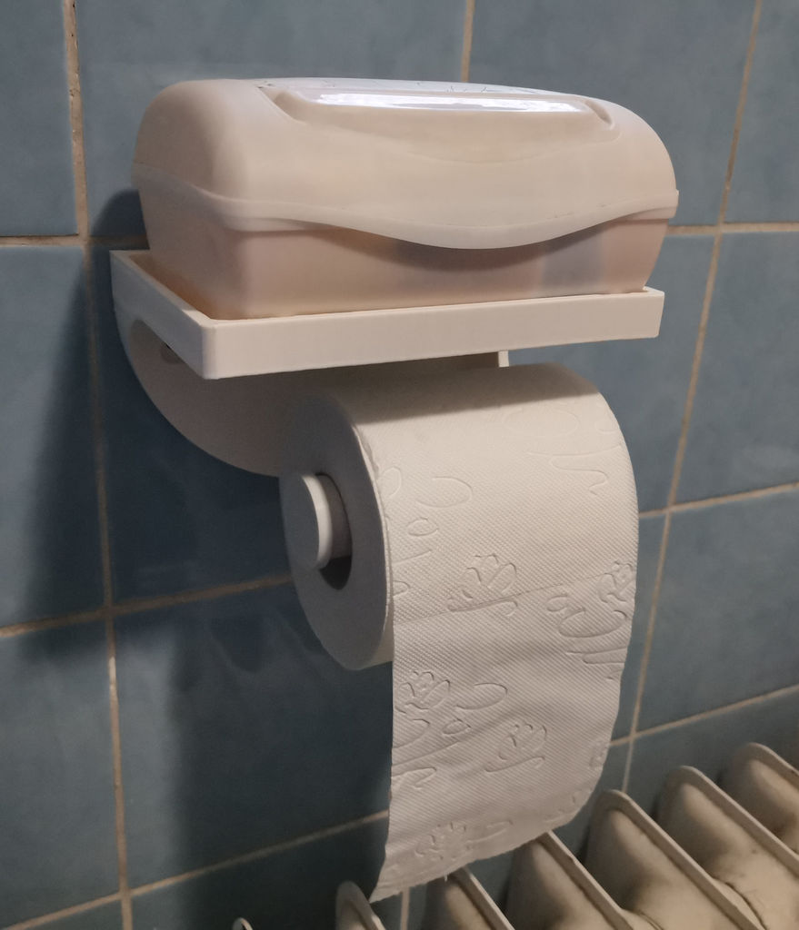 Toilet paper wall holder