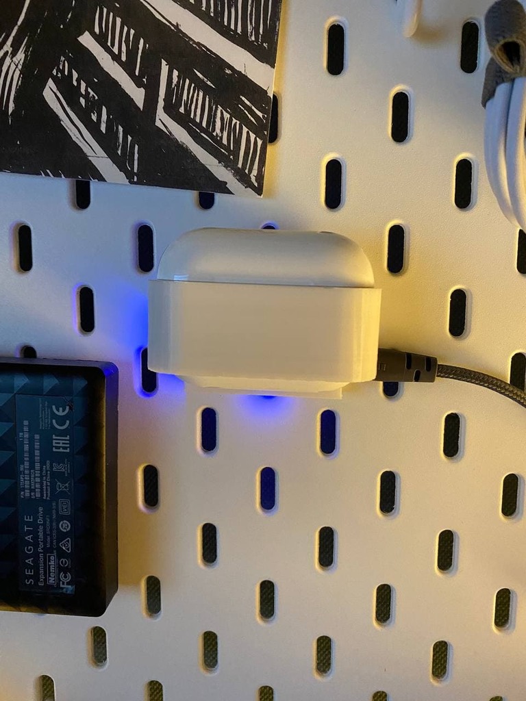 Airpods pro holder with Qi charger for IKEA Skadis