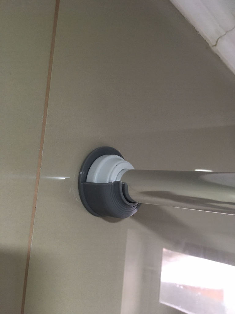 shower curtain tube holder