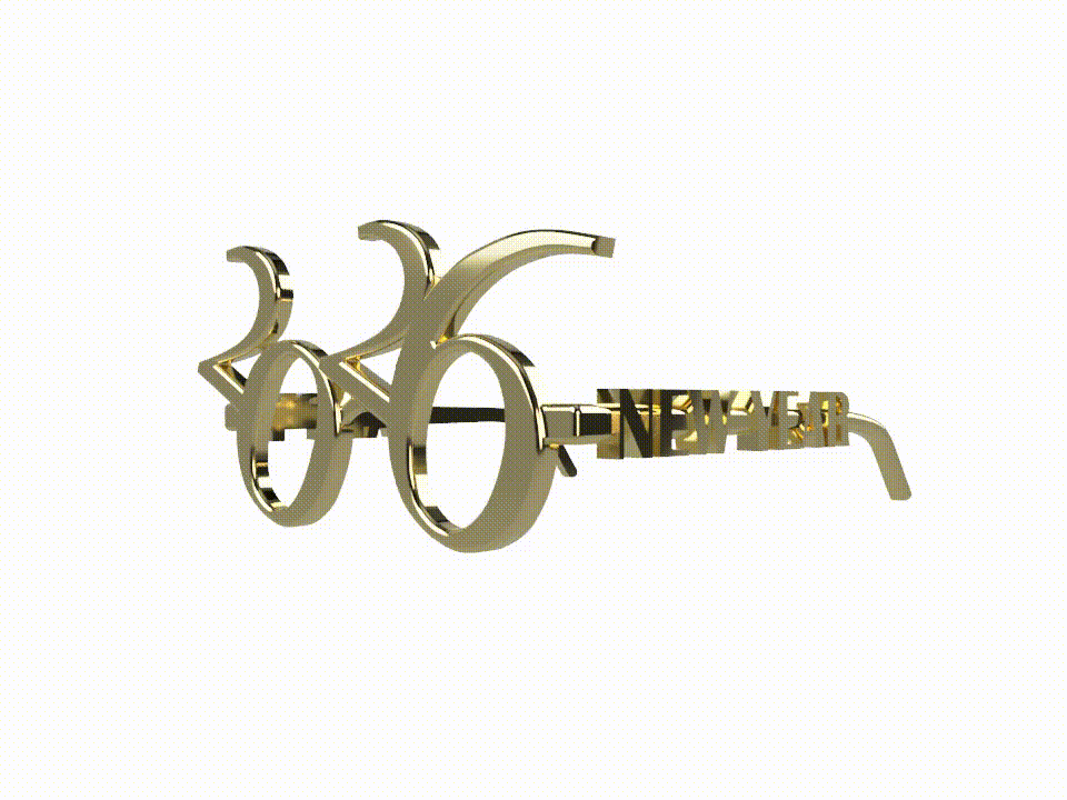Miniatura 4 do modelo 3D 2026 New Year’s Glasses