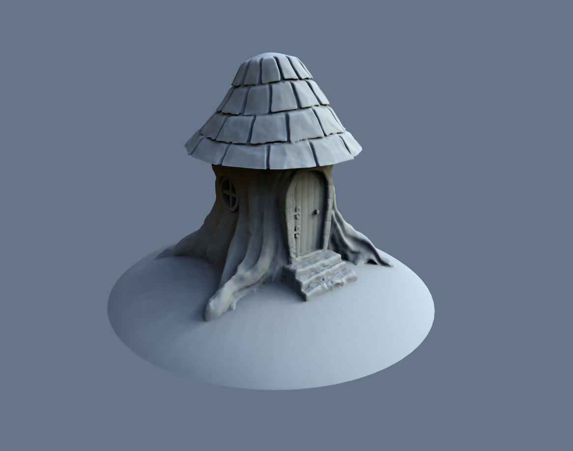 Tree stump house