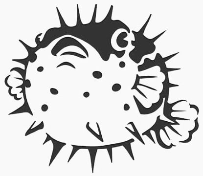 Pufferfish stencil