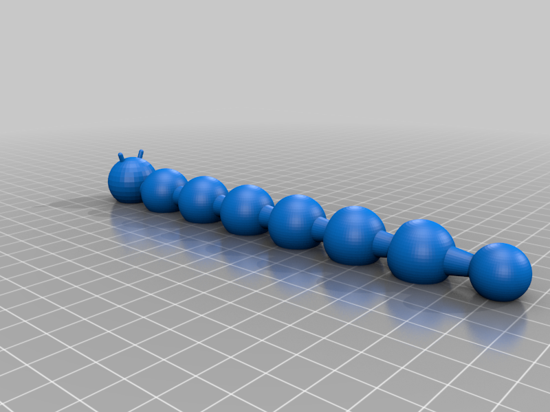 Print in Place Low Poly Snake/Caterpillar