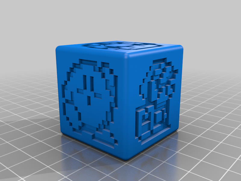 Nintendo Cube Retro 8-Bit Sprites Mario Link Kirby Mega Man