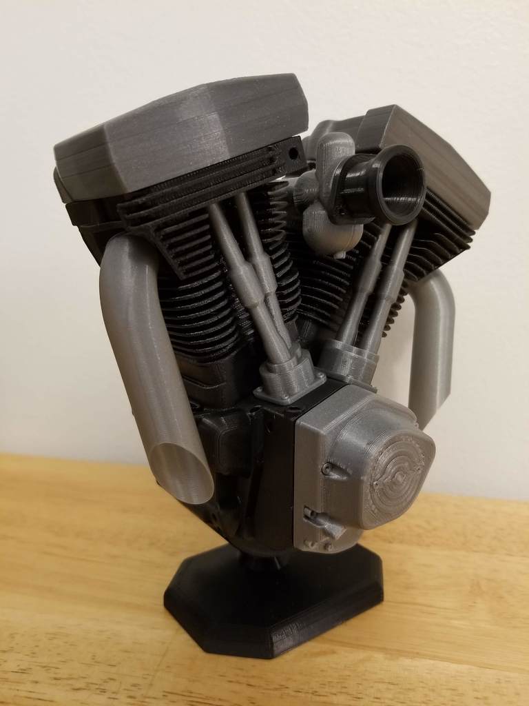 Harley Evolution Engine - Resized and Accessorized