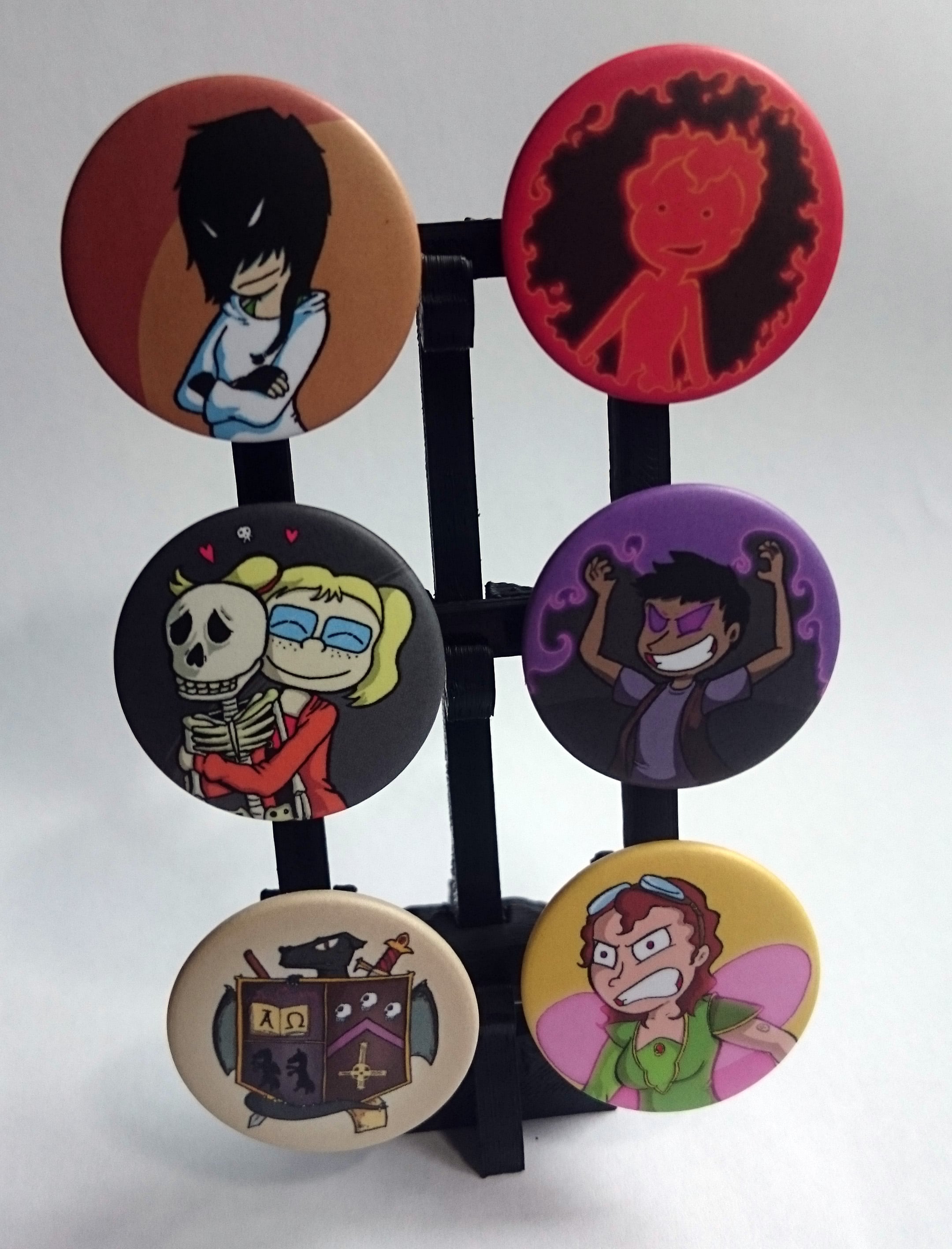 Badge pin holder expositor display