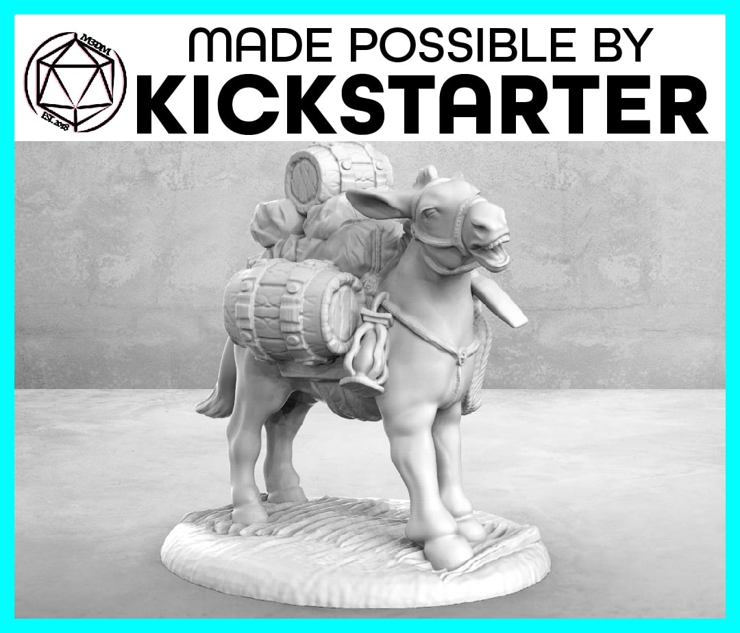 Image of Pack Mule - Action Pose - Tabletop Miniature