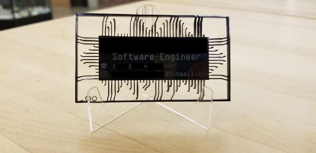 Laser Cut Circuit Inspired Business Card