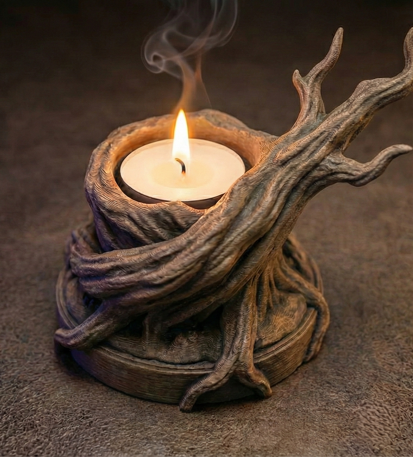 Organic Tree Root Tealight Candle Holder