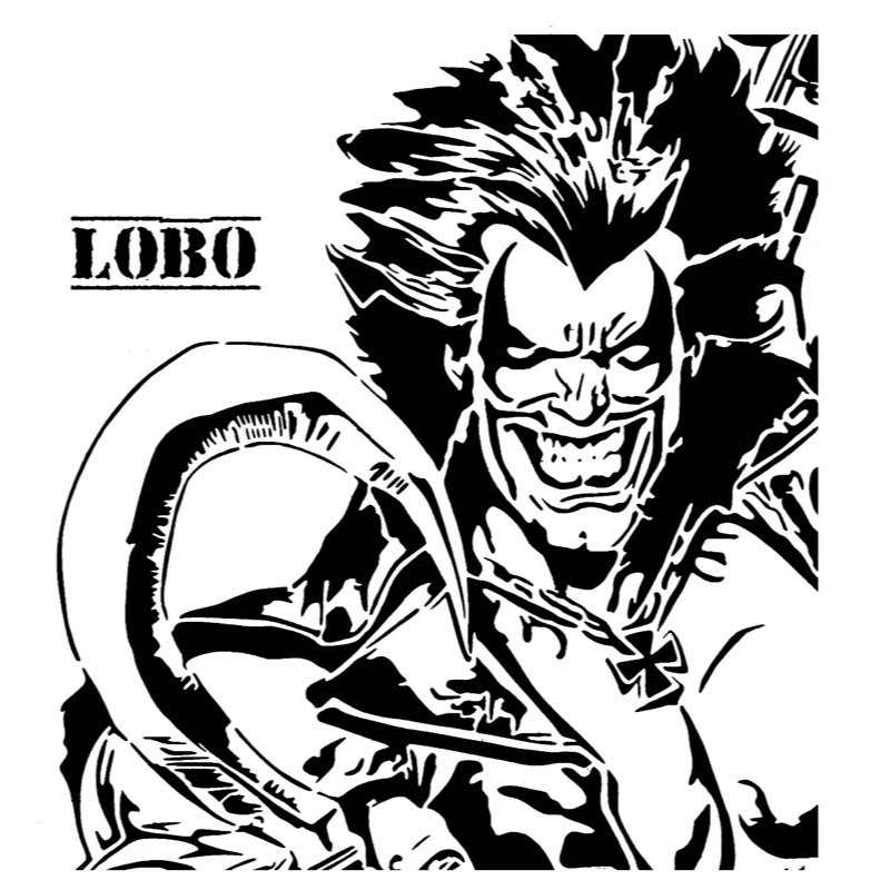Lobo stencil