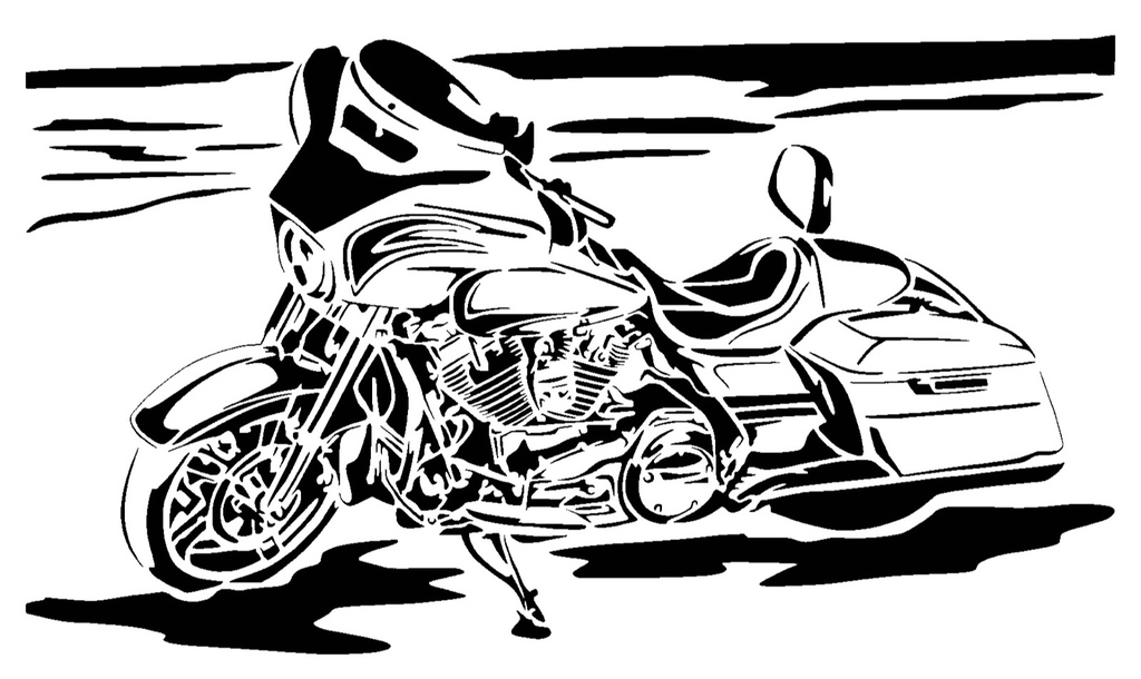 Motorbike stencil