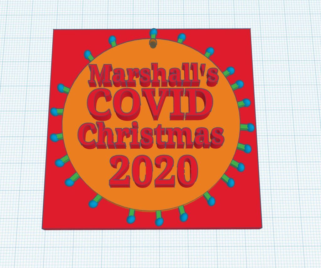 COVID Christmas Ornament (CUSTOM NAME)