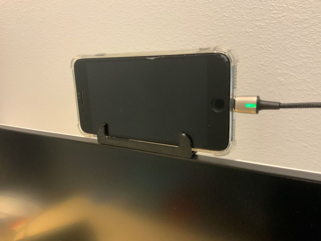 iPhone Holder on Monitor to use as Webcam or Mirror