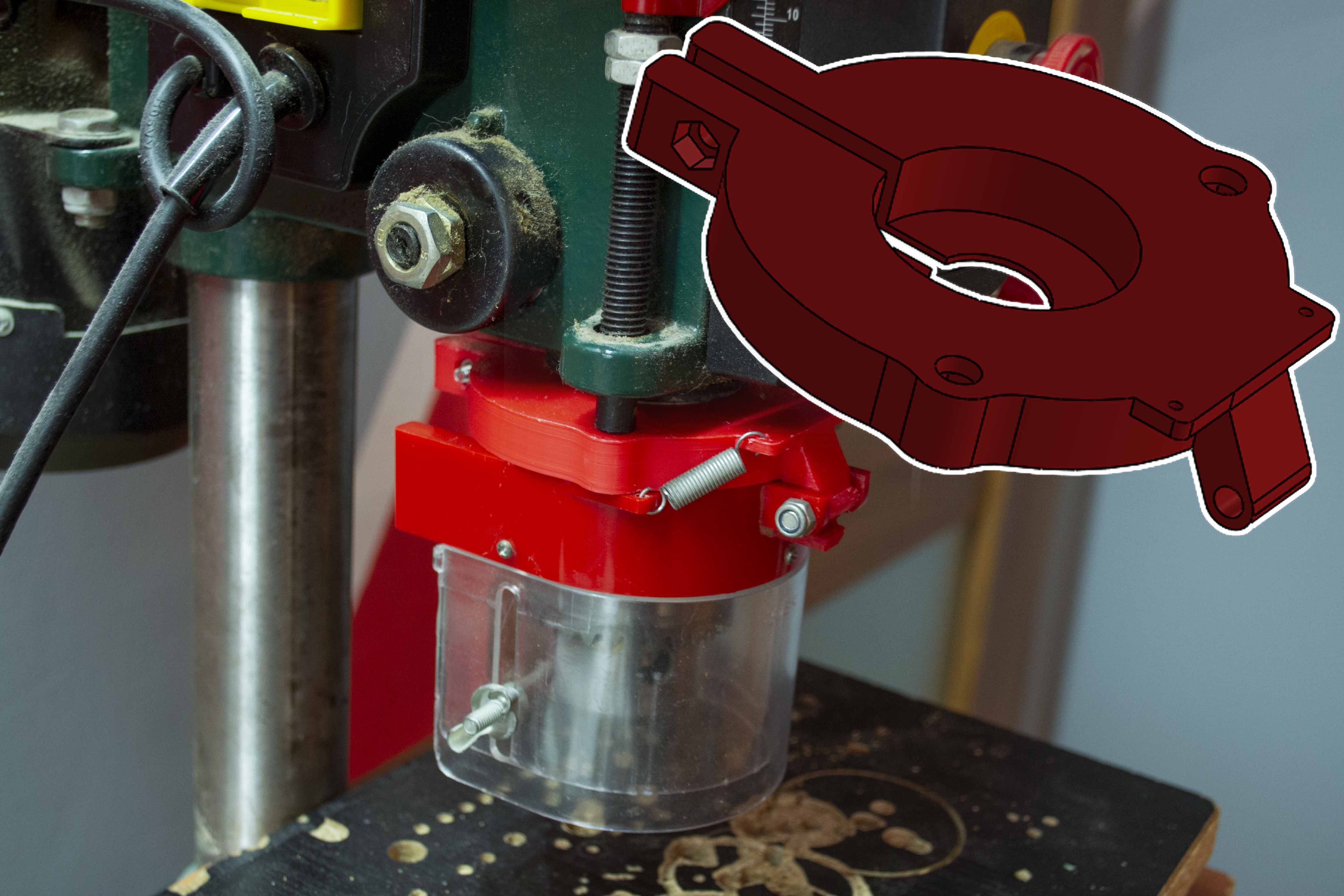 Drill press chuck guard