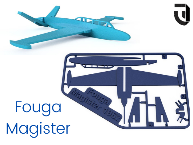 FAMOUS PLANES - Fouga Magister kit card