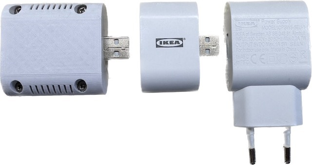 ESP32-C3-DevKitC-02-extender for IKEA Smahagel with micro USB port