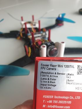 camera mount foxeer razer mini. quadcopter 250