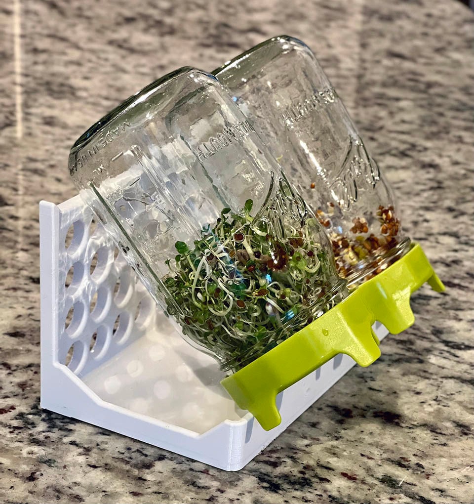 Sprouting Jar Holder and Tray