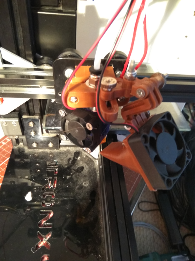 E3D V6 tronxy/cr10 mount [part cooling fan attachment]