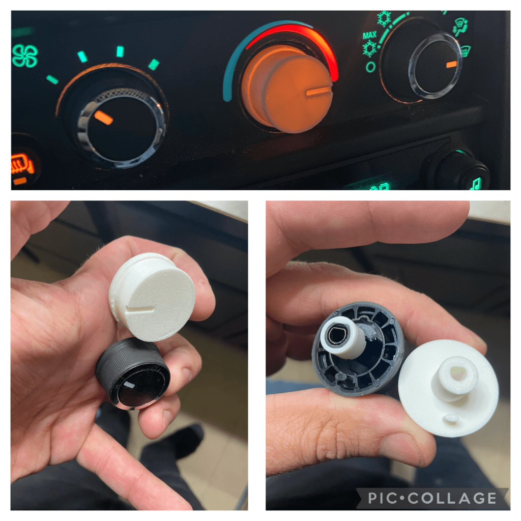 Knob for climate control