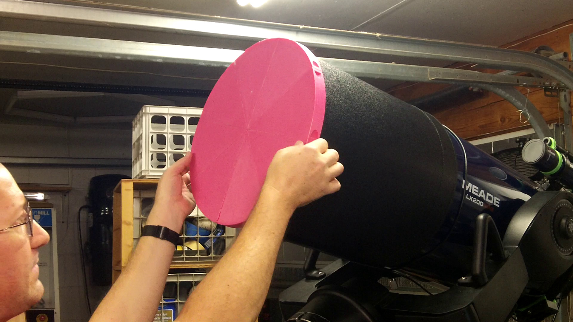 8 section 14" diameter telescope dust cover for AstroZap AZ-813 (for 346mm OD OTAs) [Parametric for other sizes]