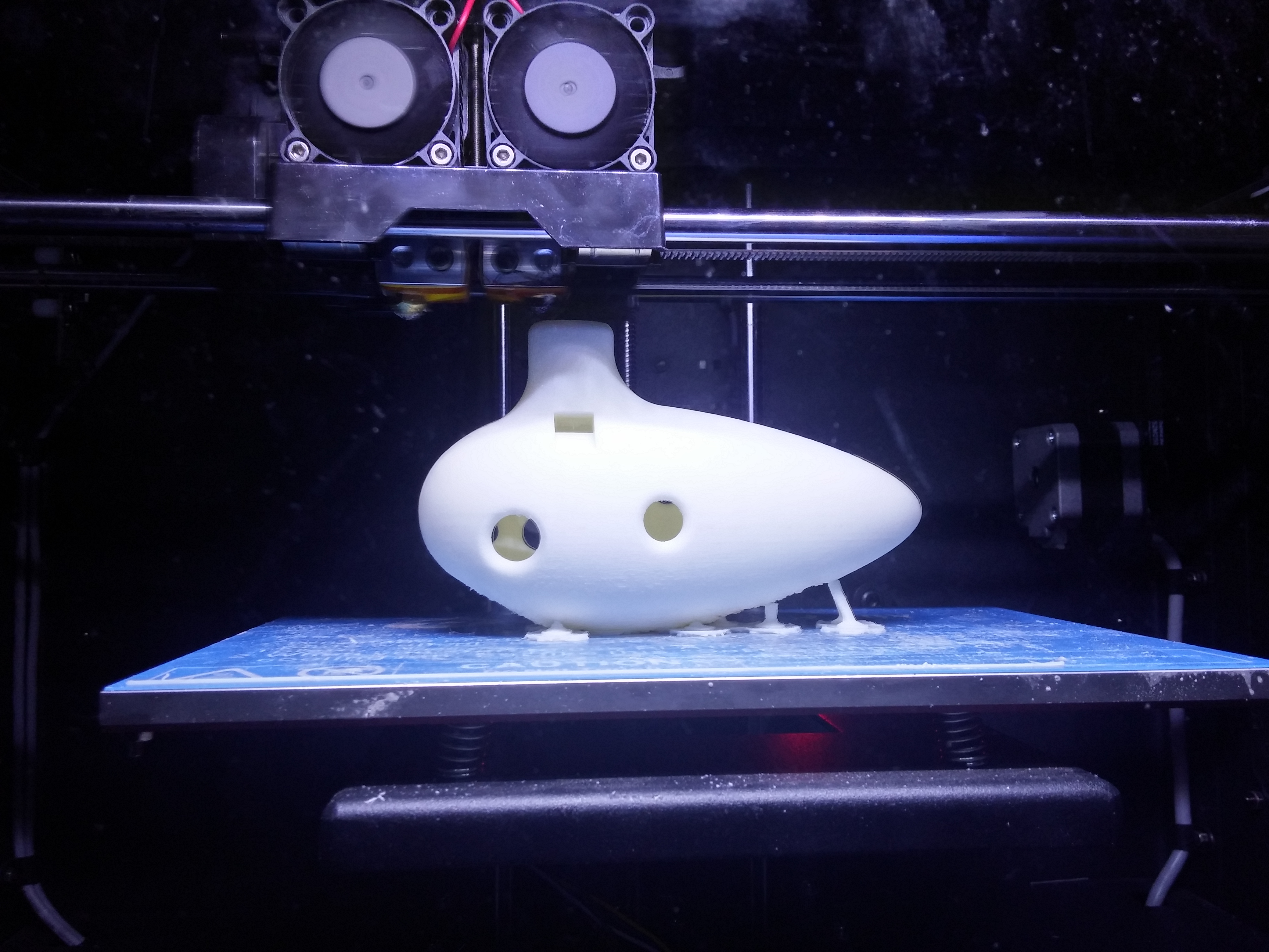 12 Hole Ocarina (Horizontal) WITH Supports