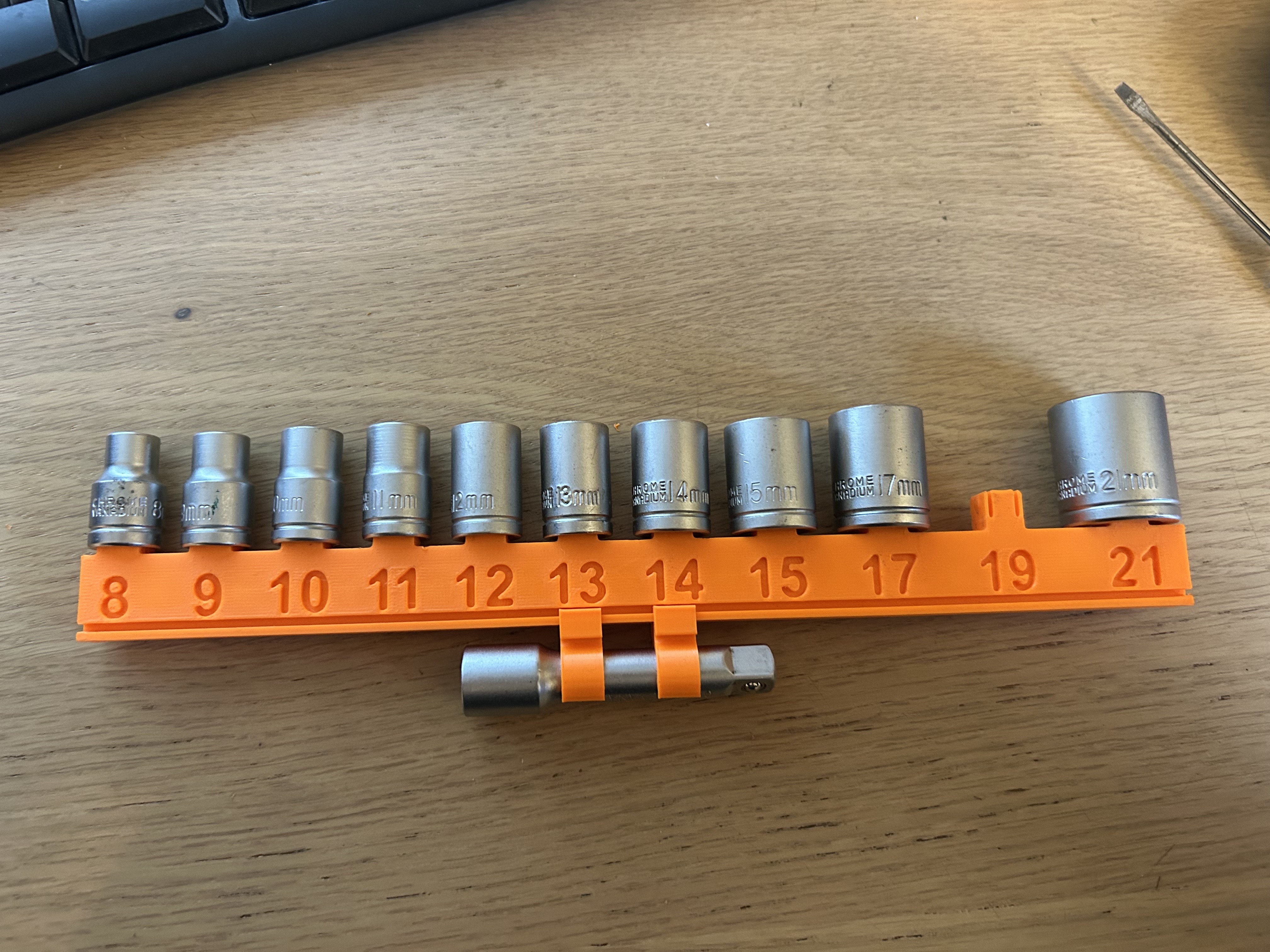 Socket holder for 3/8" sockets