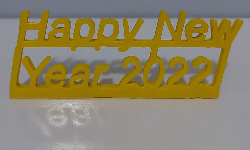 HAPPY NEW YEAR 2022 3D PRINT MODEL