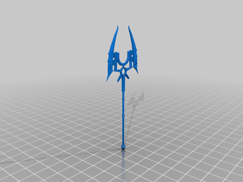 Robot Skeleton Lord Giant Staff Blade