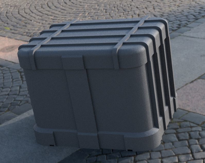 Simple Sci-Fi Themed Container\Box 3D model