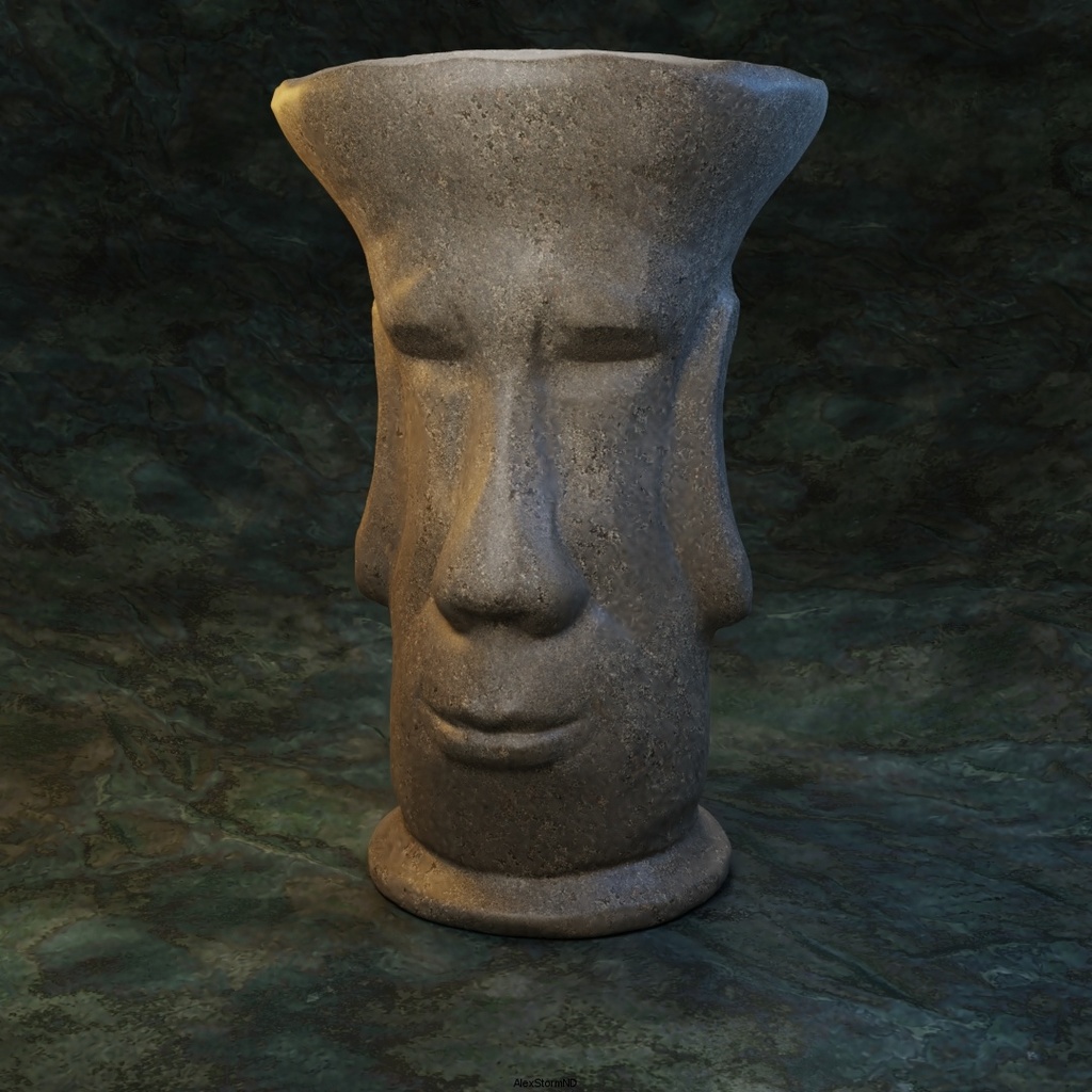 Easter Island statue candlestick