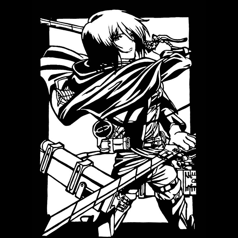 A.O.T Mikasa Ackerman stencil