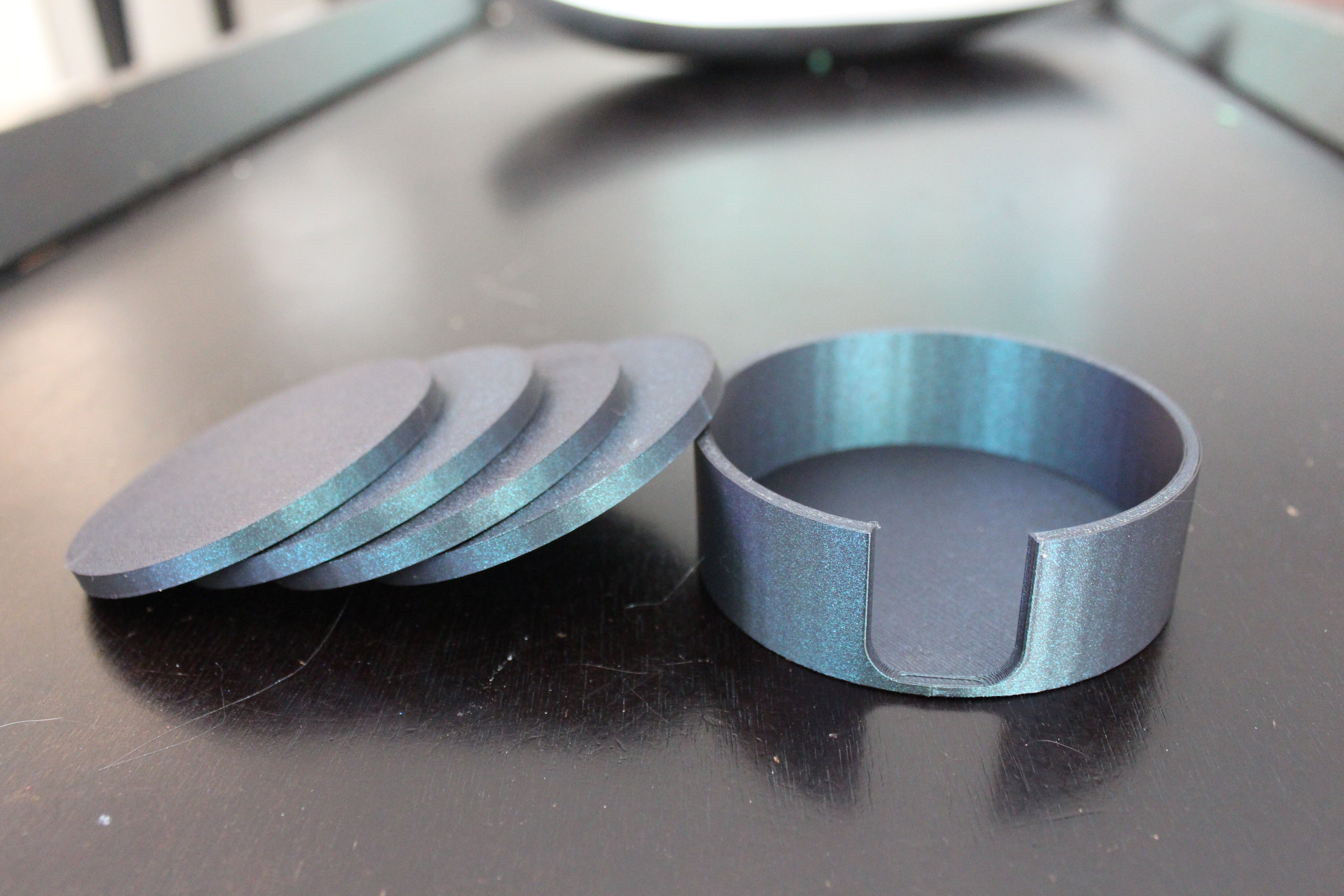 coasters with coaster holder