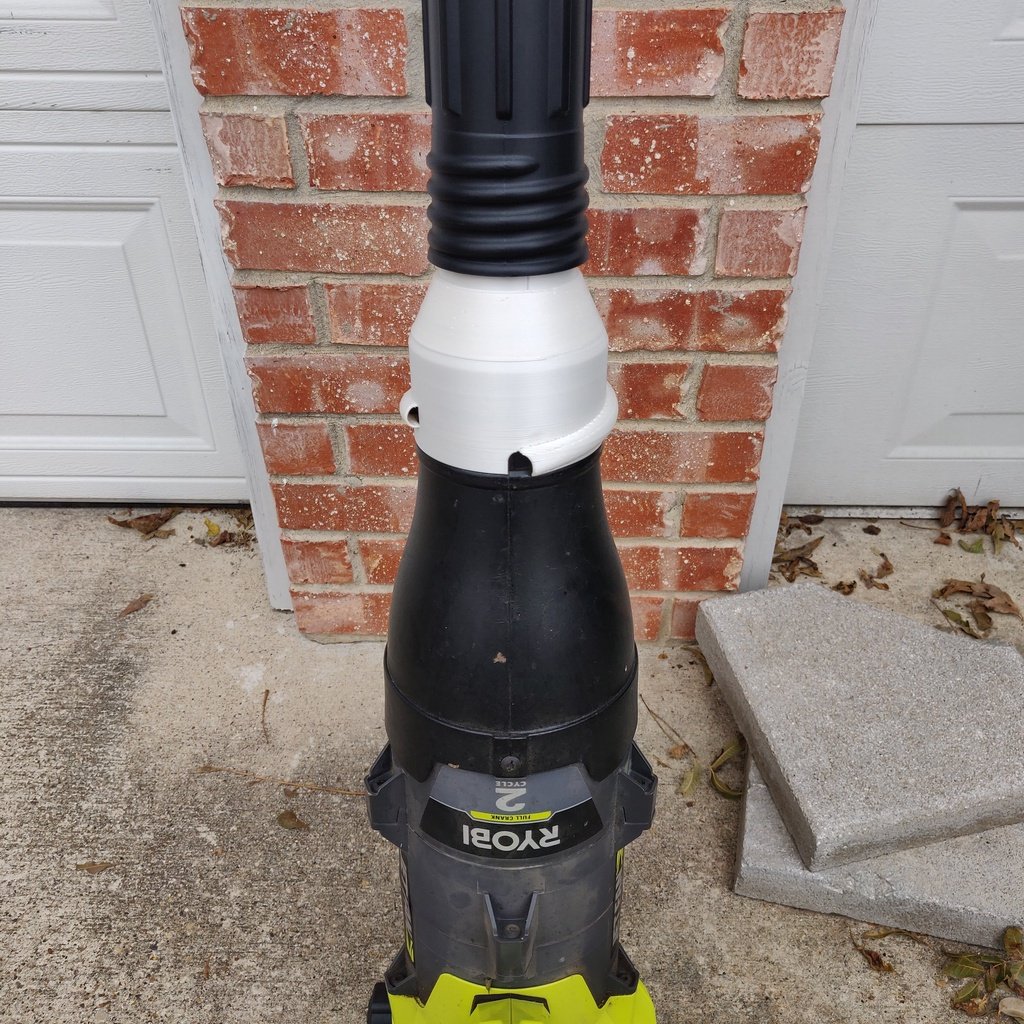 Ryobi Blower to Weed Eater Gutter Cleaner adapter