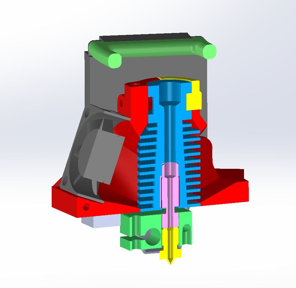 Anycubic Kossel Linear Plus upgrade hotend E3D V6 effector