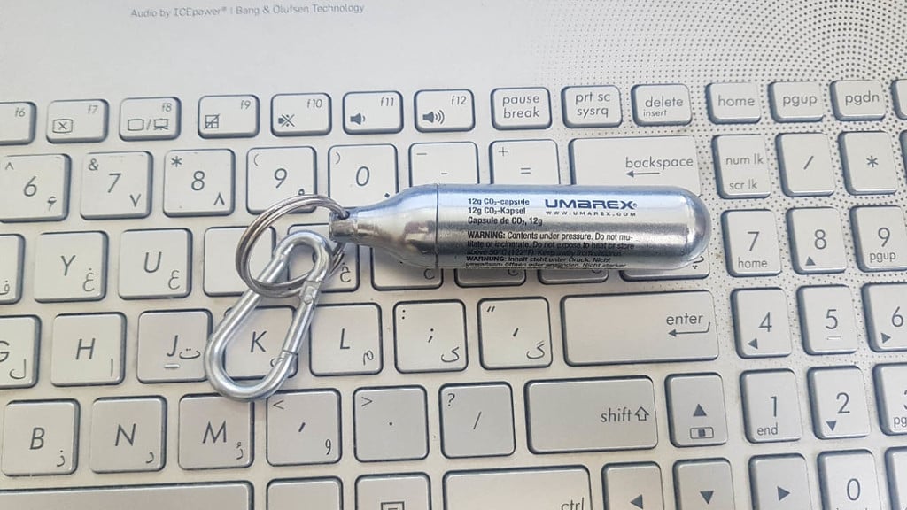 12g co2 cartridge keychain