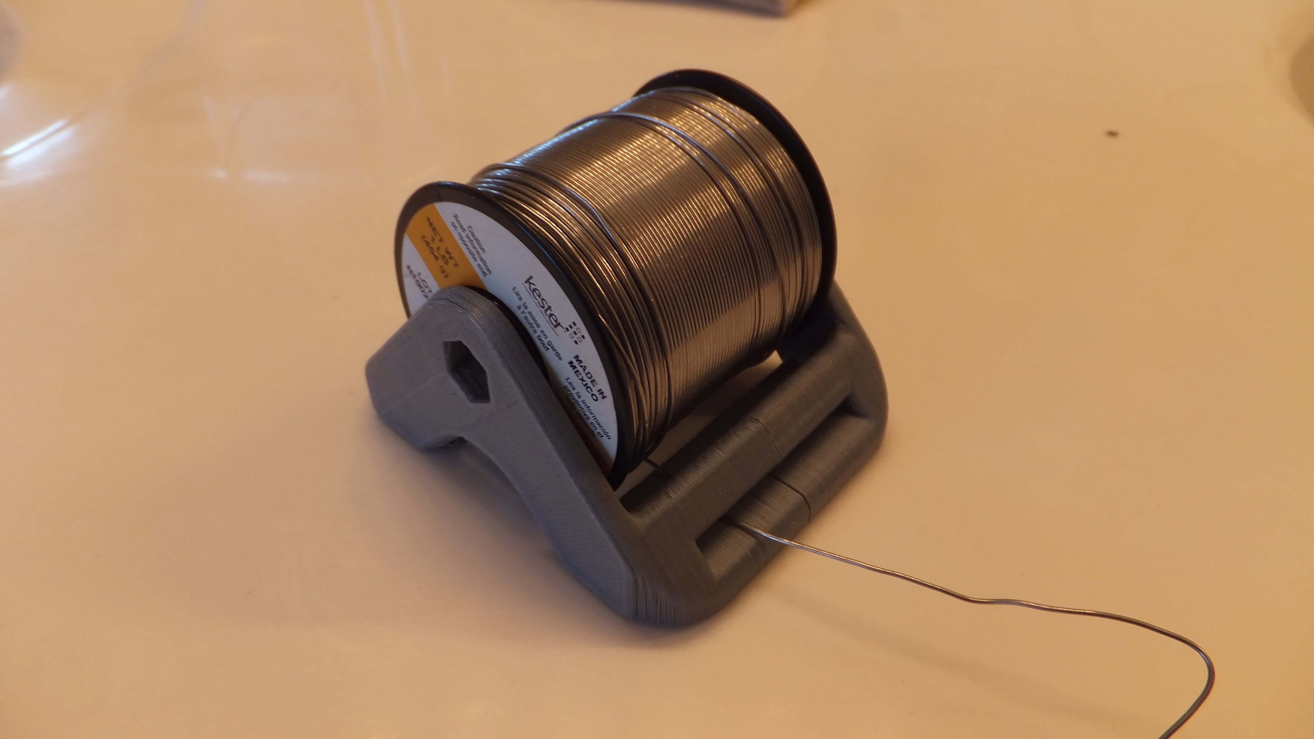 Solder Spool Holder with Guide