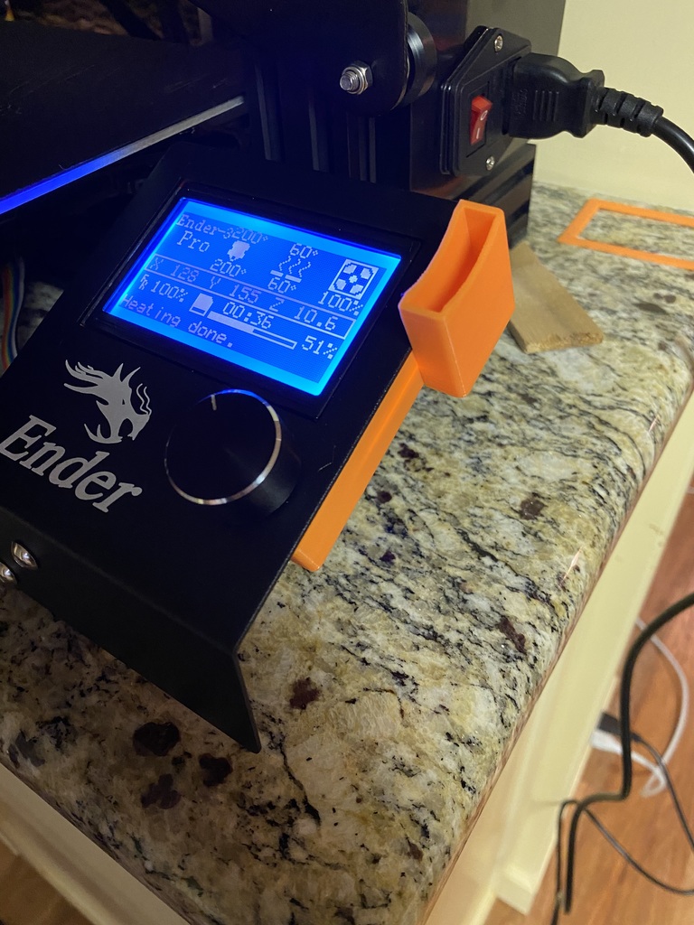 Ender 3 LCD cover with Micro SD Holder on Side