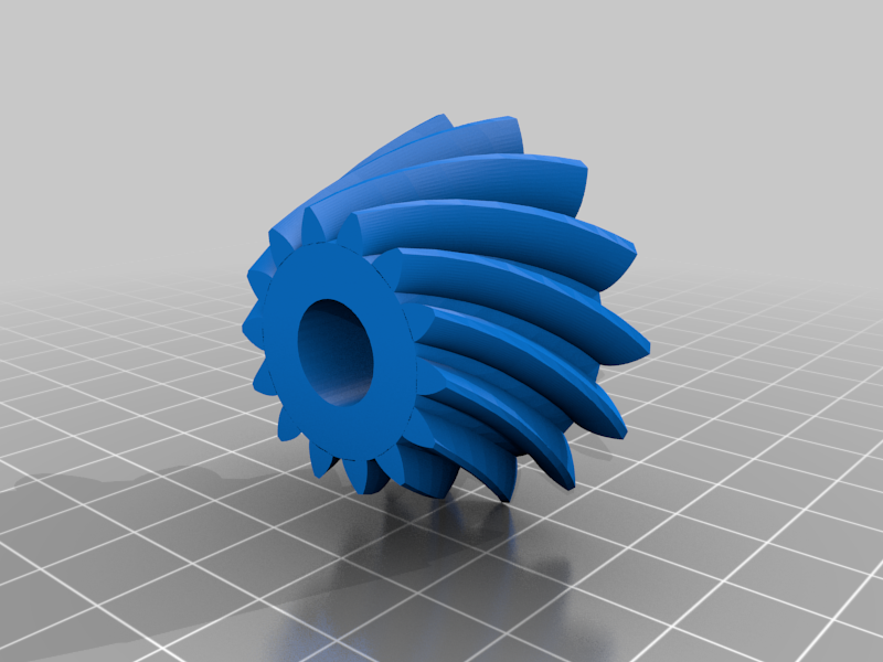 bevel gear with helical teeth 1:3 reduction