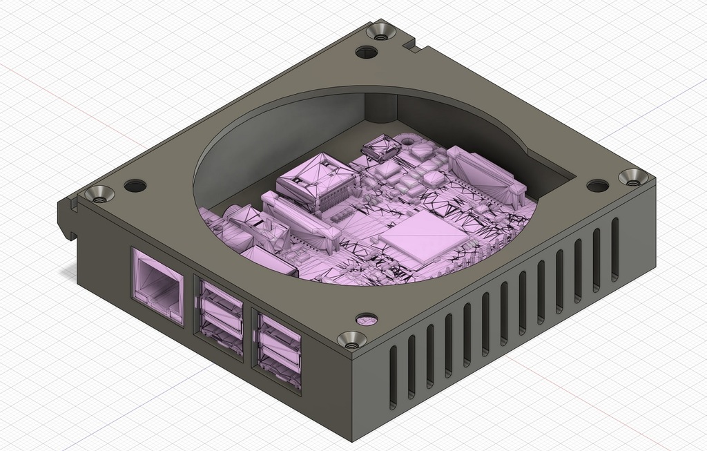 Raspberry Pi 3B Case for Ender 3 aluminium Profile 2040