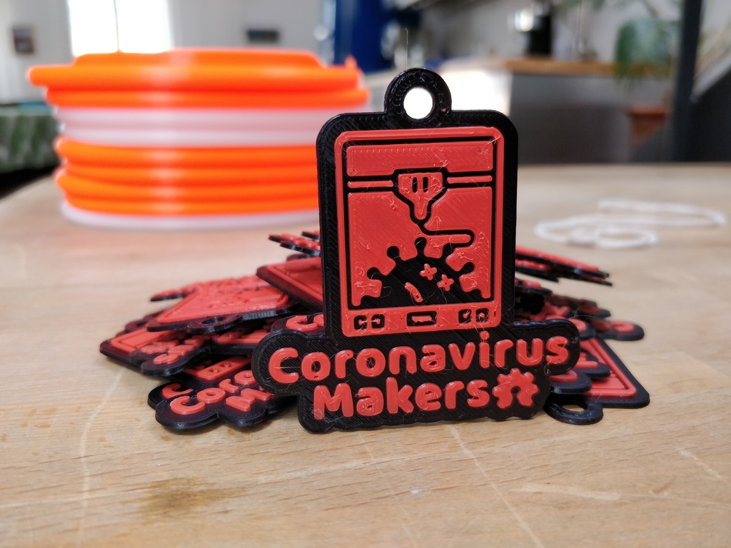 Coronavirus Makers Logo Keyfob Keychain
