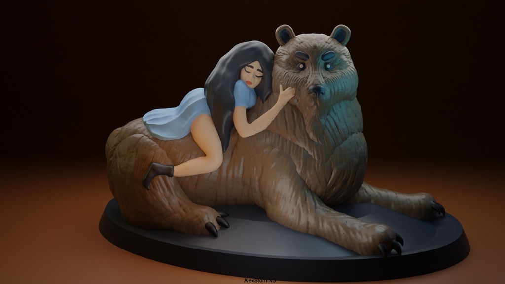 Girl and bear