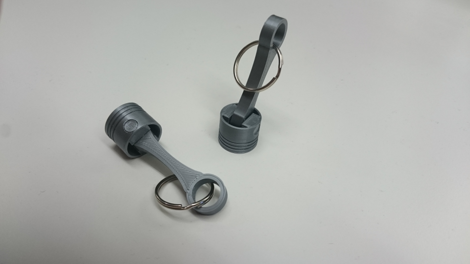 piston connecting rod keychain - Kolben Pleuel Schlüsselanhänger