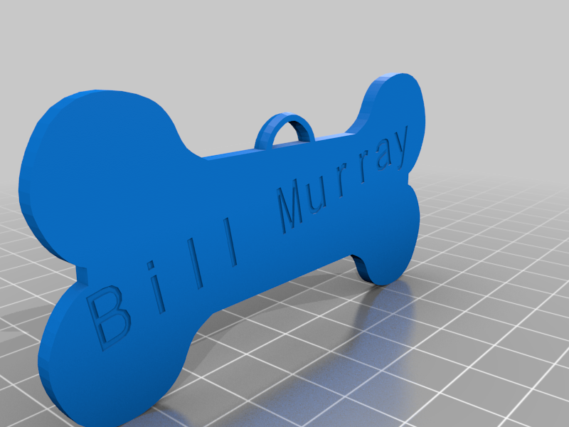 Bill Murray Engraved Dog tag