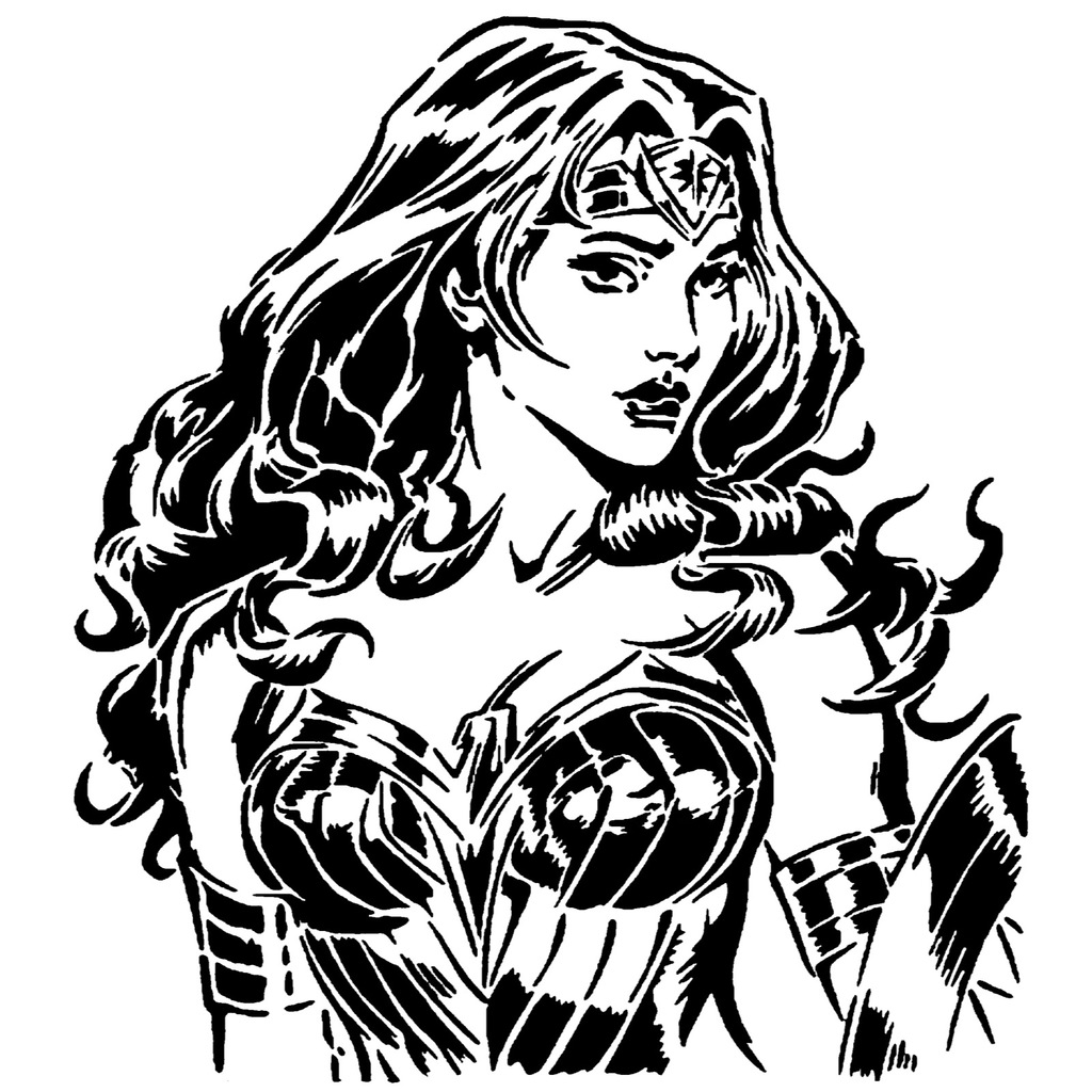 Wonder Woman stencil 18