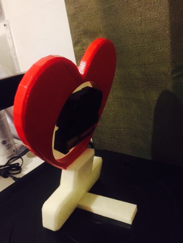 Glow in the dark heart clock