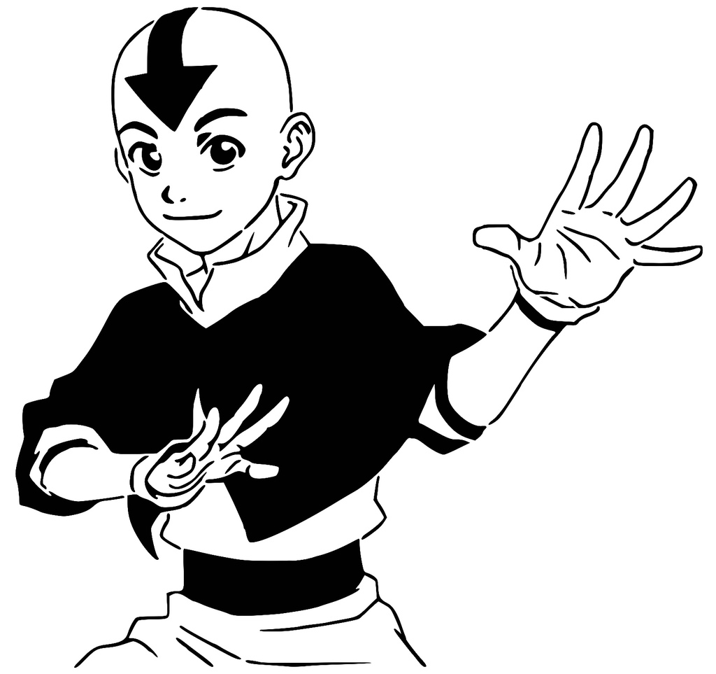 Avatar Aang stencil 3