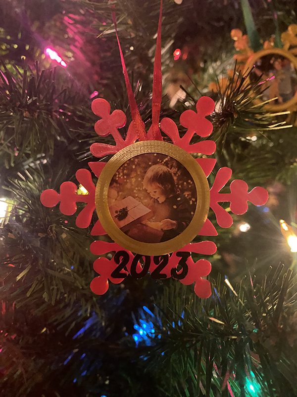 2023 Snowflake Photo Frame Christmas Ornament