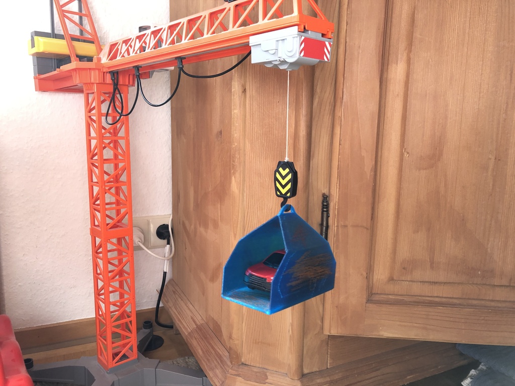 Hoisting basket for Playmobil crane